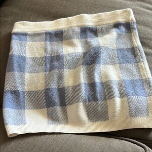 Full Tilt Blue and White Checkered Mini Skirt